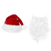 Berets Santa Suit Hat Broda Okulary Gloves Set Po Props Party Party Coaplay odgrywanie roli
