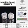 Diseñador Master Rocks Jewelry 925 Sterling Silver 2Ctw Hip Hop helado VVS Baguette Moissanite Pendientes