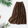 Skirts Under Skirt Fluff Women'S Loose Casual Cotton A Line Mid Length Half Linen Long Puffy For Women