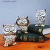 Arts and Crafts Creativity Solar Liht Owl Statue Resin Crafts Simulation Animal Sculpture Desk Decoration Modern Home Decoration AccessoriesL2447