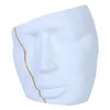 Vases Ceramic Face Sculpture Vase In White With Gold Accent - Unique And Eye-Catching Home Decor