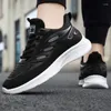 Casual Shoes Thick Sole Men's Running Comfortable Lace Up Sneakers Korean Style Mixed Colors Mesh Breathable Round Head Trainers