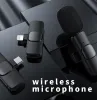 Microfones Novo K1 Wireless Lavalier Microfone portátil Audio Video Recording