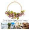 Decorative Flowers Dining Table Faux Wood Bead Garland Plant Indoor Hanging Wreath Plastic Wall Decor