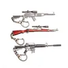 Keychains Lanyards 1 toy gun keychain alloy model pendant car keyring gift Q240403