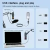 Microphones USB Hanging IOS TYPE C Android RGB Gaming Microphone On PC Mac Headphone Output TouchMute Button Mic For Recording Streaming