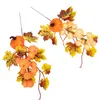 Fleurs décoratives 2 pcs fleur branche citrouille Halloween Garland Fall Fall Decor plante en plastique