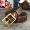 Belts Mens belt luxury retro hand carved ultra thick mens leather belt collar designer brass belt buckle mens belt pulley MBT0002C420407