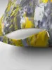 Kussengrijs en gele acrilyc schilderen kussens esthetische dekking
