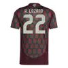 Mexique 2024 Copa America Raul Chicharito Soccer Jerseys 2023 LOZANO DOS SANTOS 24 25 H.LOZANO Men Kits Kits de football Shirts Uniforms Fans Joueur Version