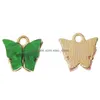 Charms 10pcs/Lot Trendy Alloy Acryl Butterfly hanger Fashion Creative Diy Handmade Animal Charm Sieraden Accessoires Ketting Earr Dhjcr