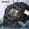 Sanda's New Hollowed Out Calendar Fashionable Trendy, Cool and Creative Men's Watch, Silicone Wristwatch