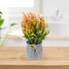 花瓶人工鉢植え植物偽の家の装飾ラベンダーフラワープラスチックリアルなフェイクスモールボンサイオフィスミニ飾り