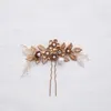 Clip per capelli Bronzo Floral Leal Bridal Piccola Pin Pin Pin Women Hand Federy Accessori per matrimoni fatti a mano gioielli