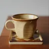 Чашки блюдцы квадратный соус блюдо кофейная кружка ручной работы латте капучино набор молока