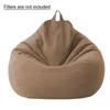 Chair Covers 100x120cm Zipper Gaming Without Filler Solid Bean Bag Sofa Cover Outdoor Indoor Furniture Protection Accessories Cotton Linen