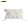 Pillow Handmade Beige Diamond Wave Cover With Tassels Moroccan Style 45x45cm/30x50cm HomeDecoration Sofa