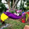 1 PC Metal Flower Pot Exquisite Flying Bird Shape Rustproof Colorful Parrot Flamingo Hanging Planter Birthday Gift 240325