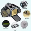 Caisses de transporteurs de chats abritent un nouveau sac de chien à épaule simple PET Double extension sac voyage portable messager respirant chat H240407