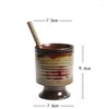 Керамика Cups Creative Creative Retro Retro Randmade High Value Ceramic с Spoon Restaurant Dessert Decorative Containers