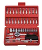 Bilhandverktyg Reparationsverktyg 46 st 14 tum socket set Tool Ratchet Morque Wrench Combo Kit Auto Reparation7305606