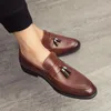 Casual schoenen Fashion Lederen Leisure Comfy Loafers Men Italiaanse Tassel Gentleman Sapato Social Masculino II