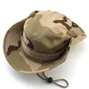 Wide Brim Hats Bucket Summer camouflage bucket hat for mens breathable folding outdoor jungle hiking fishing Panama light leisure travel beach sun Q240403