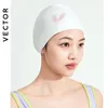 Vector Elastic Silicon Rubber Waterproof Protect Ears Long Hair Sports Swim Pool Hat Free Size Swimming Cap för män Kvinnor Vuxna 240403