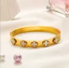 Bracelet 18K Gold Plated Classic Fashion luxury 4 colour Bangle Four-leaf Clover Designer Jewelry Elegant Mother-of-Pearl Bangles For Women and Men High Quality