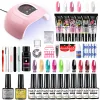 Разъемы Mobray Nail Art Uv Gel Kit для расширения 10/6 цветовой гель -лак для ногтей с 54W ультрафиолетовым светодиодным гель