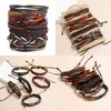 Bedelarmbanden touw weven gevlochten lederen armband vintage stijl diy combinatie set stam geweven mannen drop levering otzic