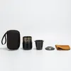 Teaware sets keramiska tekanna tekoppar resekontor TEA SET Handgjorda bärbara kinesiska kruka och koppar med väska