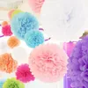 Fleurs décoratives 10 morceaux de tissu fait à la main de la fête de fleur décoration de balle du papier de mariage moelleux