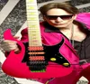 Steve Vai Jem 777 30th Anniversary Limited Collector039S Edition 2017 Guitare électrique rose choquante disparaissant Pyramide Inclays4148694