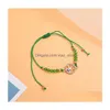 Charm Bracelets 12Pcs/Set Blue Evil Eye For Women Crystal Tree Hand Cross Heart Turtle Beads Rope String Chain Adjustable Bangle Fas Dhiqr