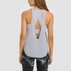 Dames Open Bank Yoga tanktops ingebouwd in beha Fitness Top Gym Wear Summer Ice Feel Shock Proof Sports Shirts 2 I 240407