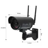 Caméras caméra sans fil factice en plastique Fausse caméra de vidéosurveillance avec antenne de simulation LED rouge clignotant AA Système de sécurité de la surveillance de la batterie