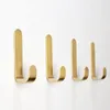 Hangers 2pcs/lot Brass Hook Bag Dress Hanger Wall Hooks Towel Robe Cloth Cap Holder Home Storage