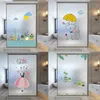 Naklejki z kreskówkami dostosowane do okien łazienkowych przezroczyste nieprzezroczyste antypeepingowe i cieniujące mrożone naklejki filmowe