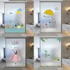 Pegatinas de ventana dibujos animados de vidrio personalizado para ventanas de baño transparente opacos anti-peaping y sombreado calcomanías de películas esmeriladas