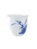 Zestawy herbaciarni Duże miotacz herbaty Niebieska biała porcelana może być wyposażona w sitko do serwowania Działaj Fair Mub Akcesoria Ceramiczne kubek