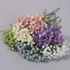 Decorative Flowers Artificial Small Bunch Plastic Gypsophila Bouquet Wedding Hall Family Dining Table Garden Fake Green Plants Layout Decor