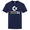 T-shirts lâches T-shirts Summer Commodore 64 imprimement T-shirt C64 Sid Amiga rétro Cool Design Street Street à manches courtes Top de coton Vêtements