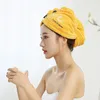 Serviettes serviettes serviettes à cheveux de séchage rapide de la broderie de lettre absorbante ne fait pas de mal à essuyer le shampooing Turban