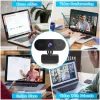 Webcams Wsdcam HD 1080P Cam Webcam Computer PC Web USB Camera with Microphone Rotate Camera for Video Calling Conference Work