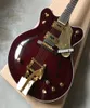 G6122 Brown Chet Atkins Country Jazz Semi Hollow Body Brown Electric Guitar Grover Tuners Bigs Tremolo Bridge Fake F Holes9786737