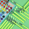 Docolor Eye makeup brushes set 15Pcs Neon Green Eyeshadow Makeup Professional Eyebrow Blending Eyeline Eyelash 240403