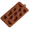 Bakningsformar 3D -fruktform Silikon Mögelkakor Dekoreringsverktyg Diy Candy Chocolate Mold Cookies Cutter Fondant Pudding Jelly