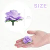 Decorative Flowers Purple Rose20 Artificial Flower In Bulk Silk Fake Rose Head Decoration Crafts Wedding Center Party Family Autumn