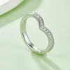 Pierścienie klastra SGARIT MOISSANITE Pierścień 0,6ct D kolorowa biżuteria diamentowa S925 Srebrna Eternity Zaangażowanie w akcesoria kobiet